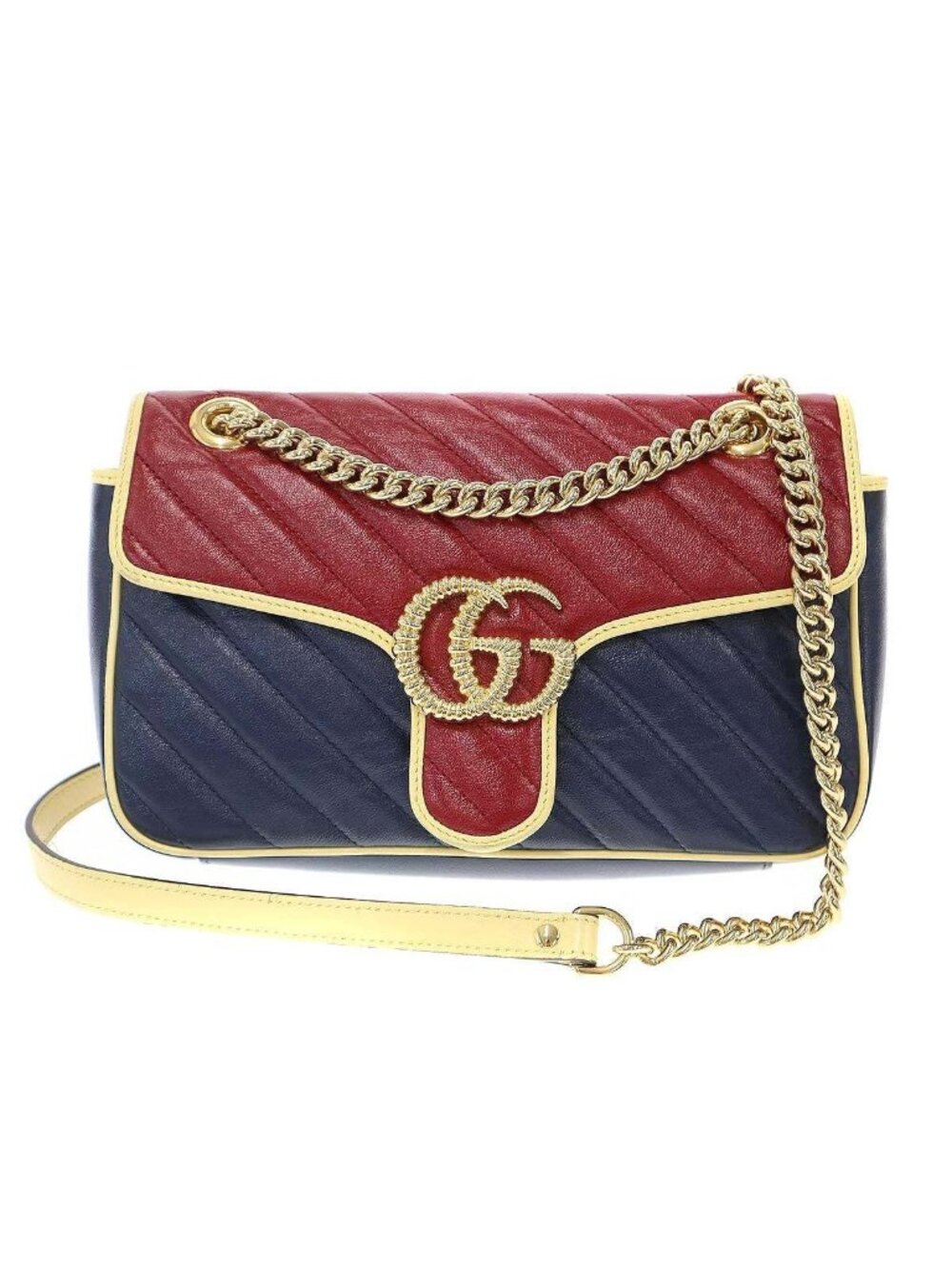 Gucci GG Marmont Medium Shoulder Bag Navy